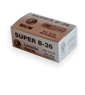 Hunting shotshells gauge 12, Super B-36 (cca 36 g)